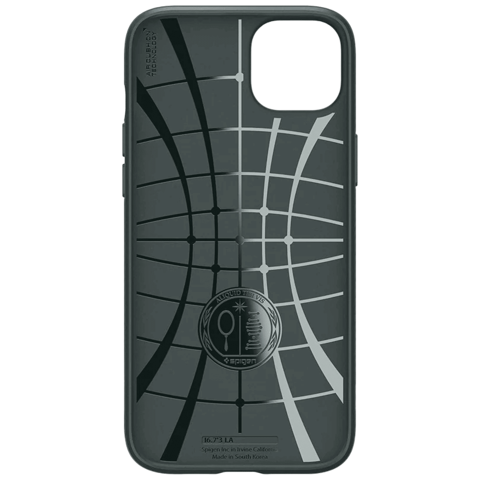 spigen Liquid Air Soft Thermoplastic Polyurethane Back Case for iPhone 15 Plus (Air Cushion Technology, Abyss Green)_5