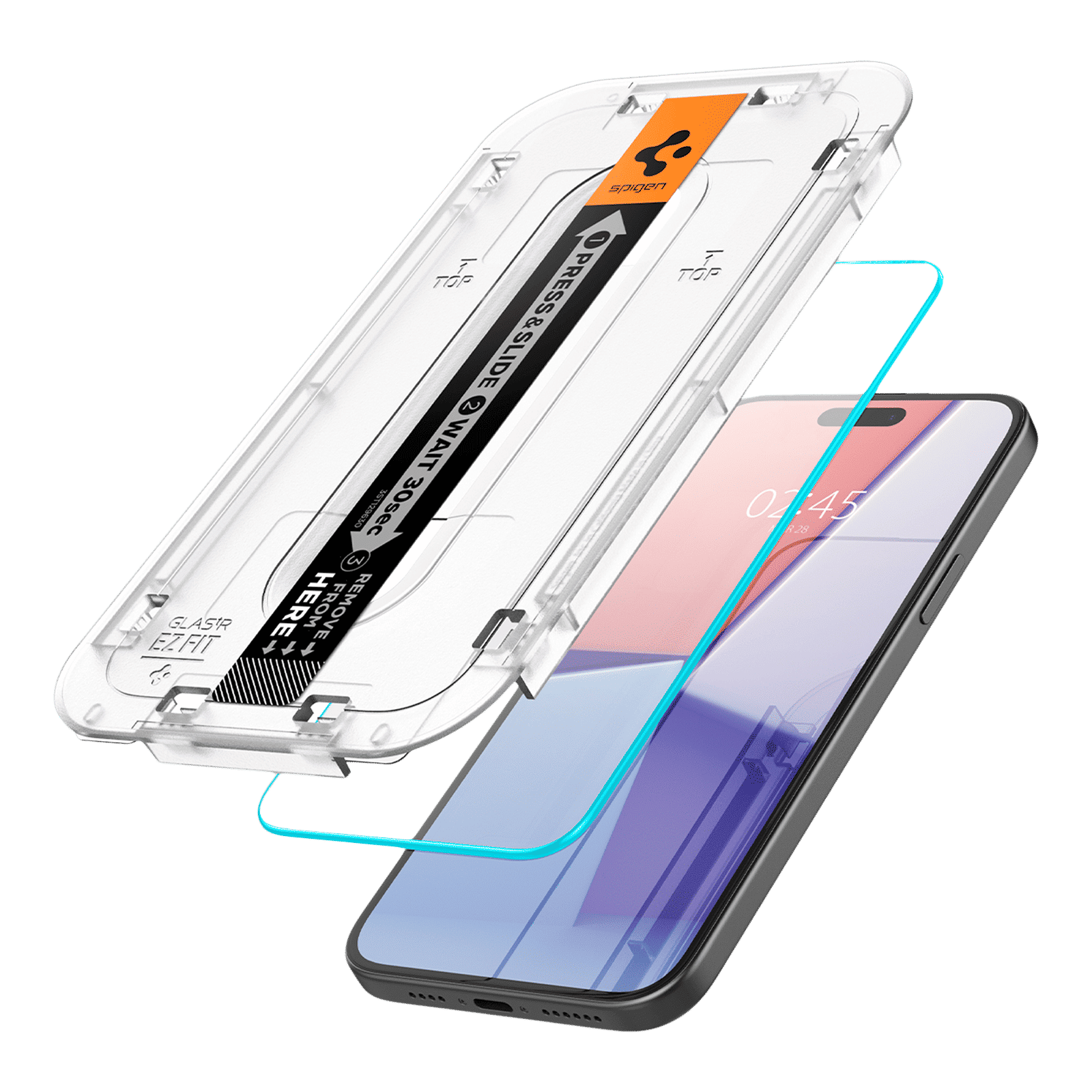 spigen GLAS.tR EZ Fit Tempered Glass for Apple iPhone 15 Plus (Sensor Protected)_1