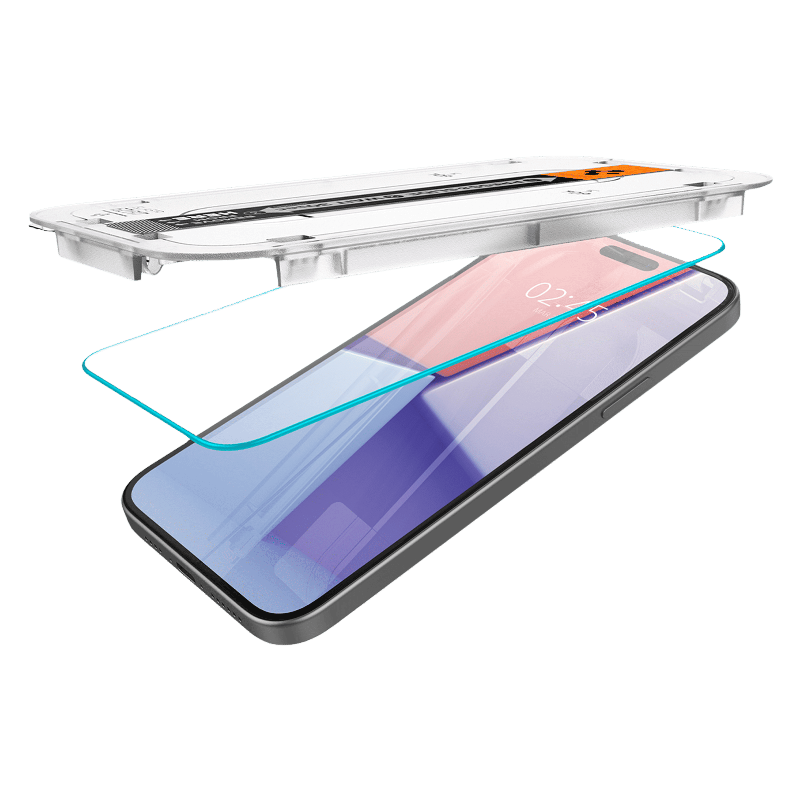 spigen GLAS.tR EZ Fit Tempered Glass for Apple iPhone 15 Plus (Sensor Protected)_4