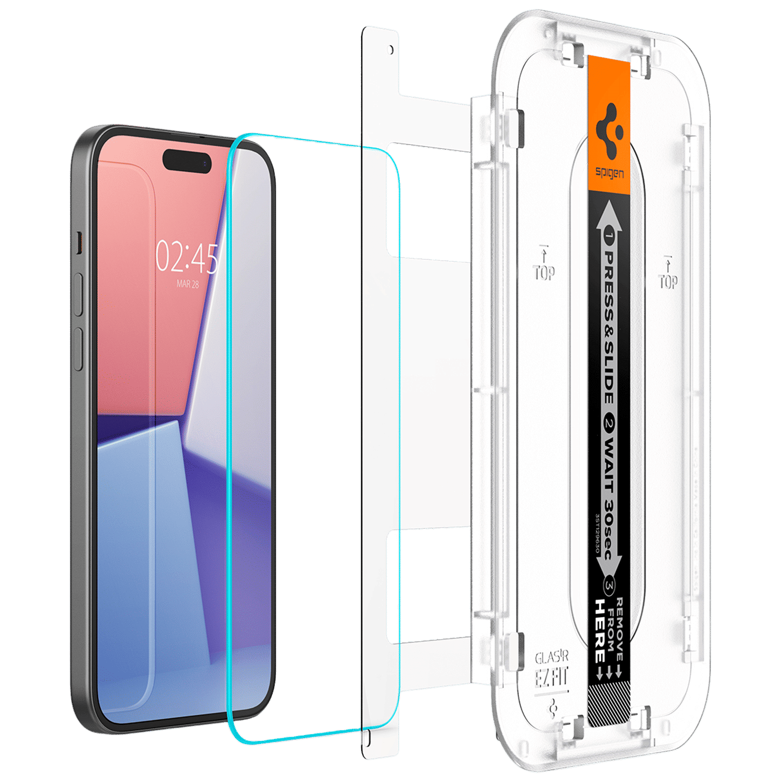 spigen GLAS.tR EZ Fit Tempered Glass for Apple iPhone 15 Plus (Sensor Protected)_5