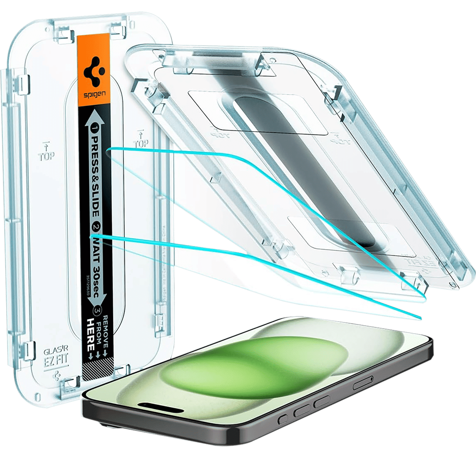 spigen GLAS.tR EZ Fit Tempered Glass for Apple iPhone 15 Plus (Sensor Protected)_8