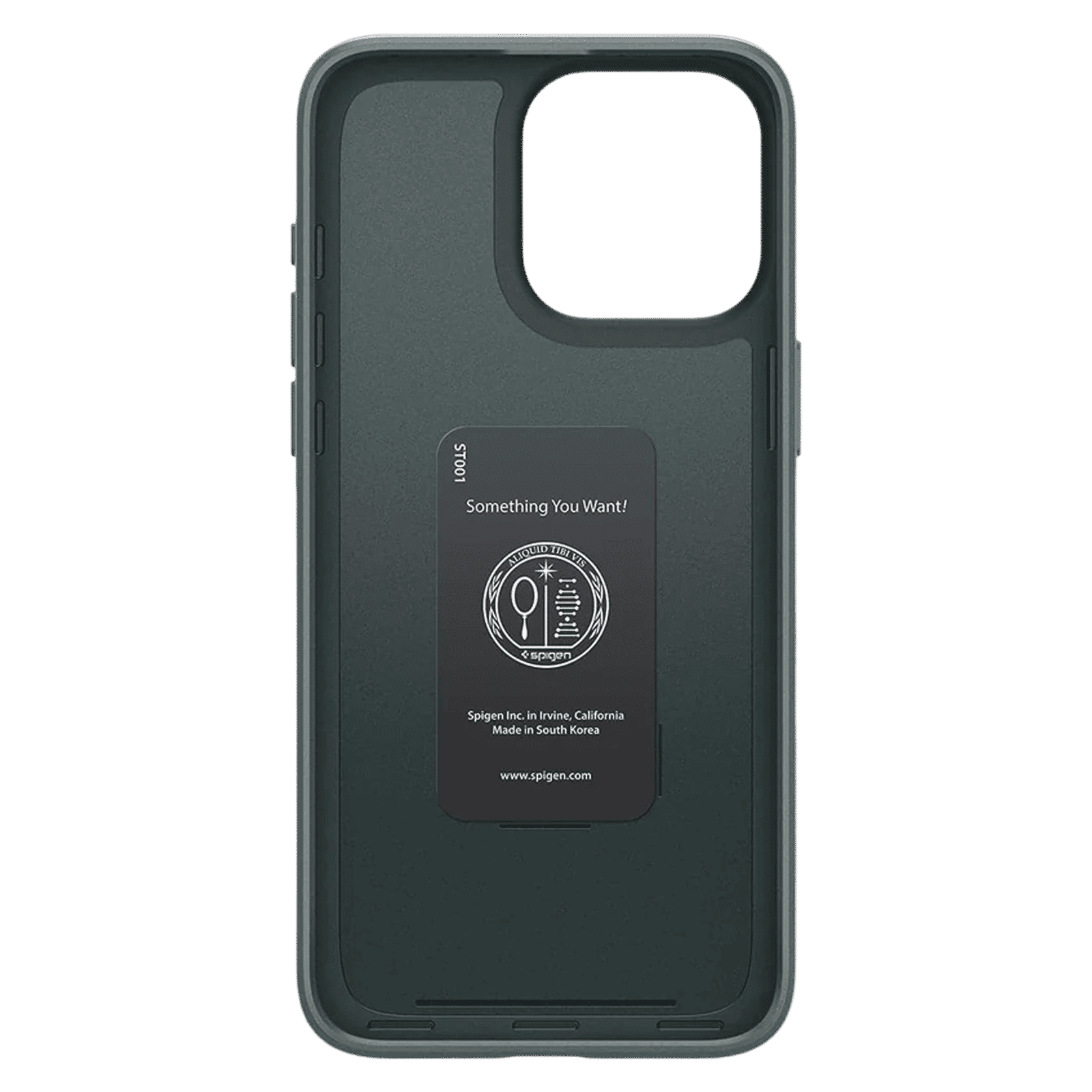 spigen Thin Fit Hard Polycarbonate Back Cover for Apple iPhone 15 Pro (Air Cushion Technology, Abyss Green)_5