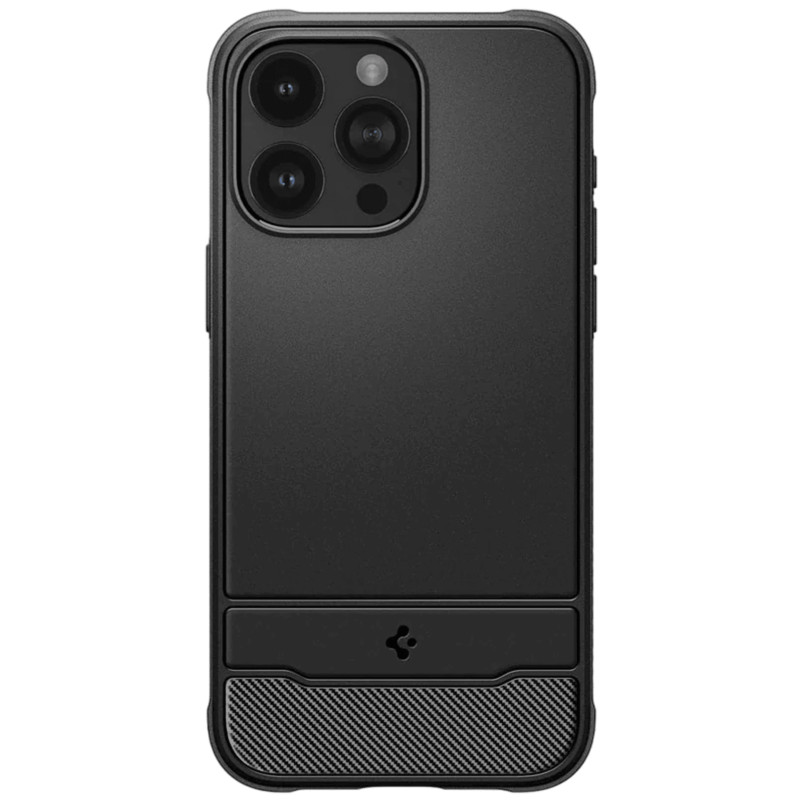 spigen Rugged Armor Hard TPU Back Cover for Apple iPhone 15 Pro (MagSafe, Matte Black)_3