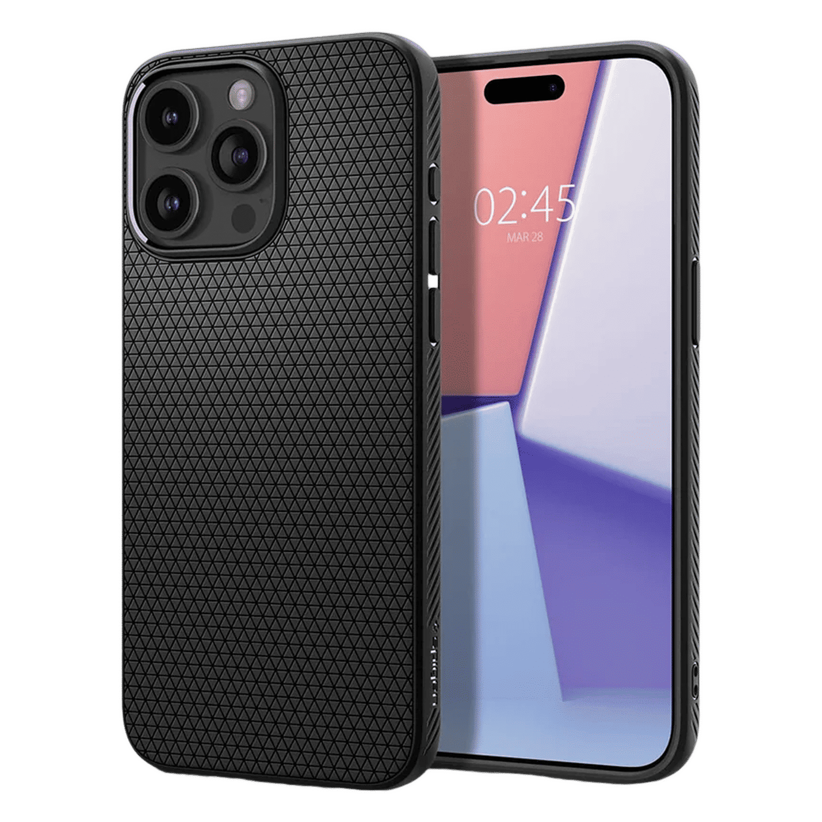 spigen Liquid Air TPU Back Cover for Apple iPhone 15 Pro (Supports Wireless Charging, Matte Black)_1