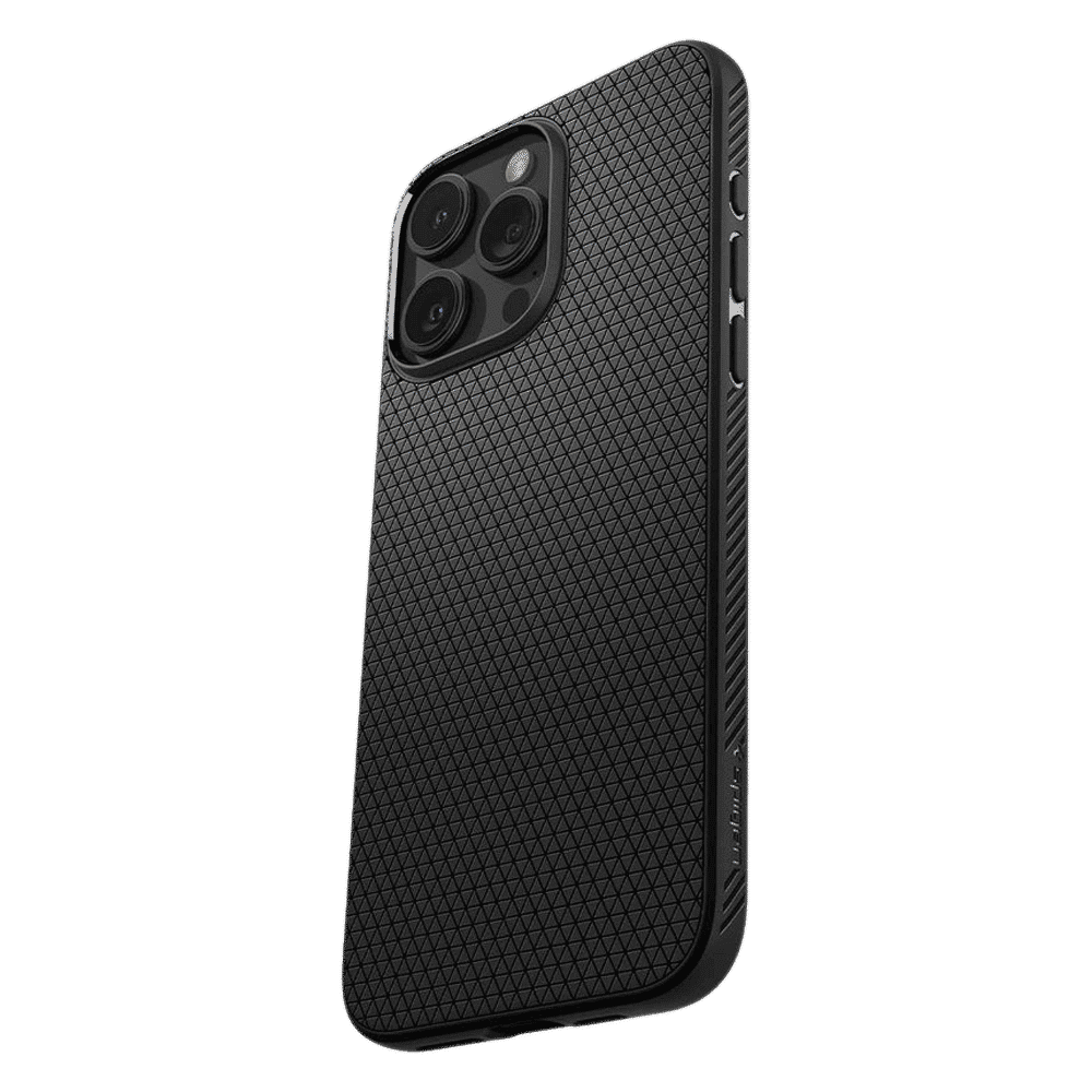 spigen Liquid Air TPU Back Cover for Apple iPhone 15 Pro (Supports Wireless Charging, Matte Black)_12