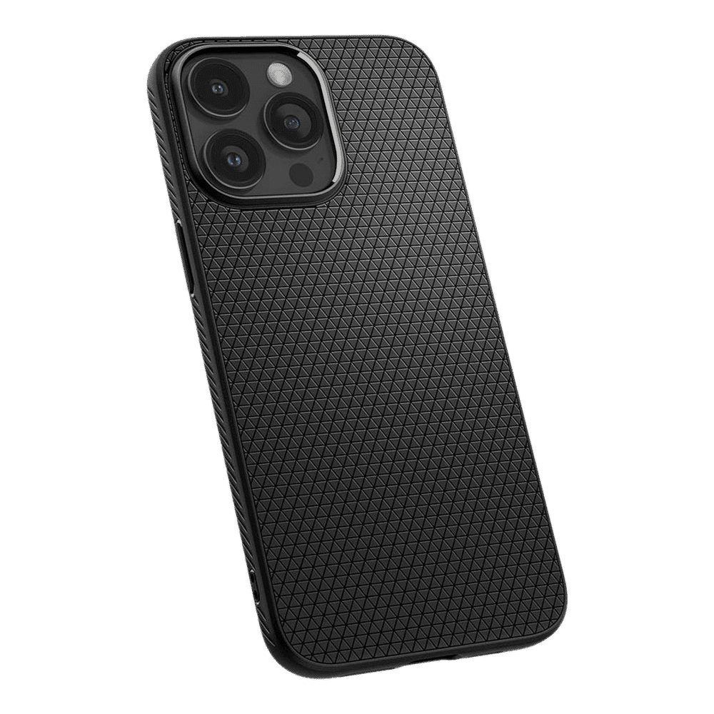 spigen Liquid Air TPU Back Cover for Apple iPhone 15 Pro (Supports Wireless Charging, Matte Black)_13