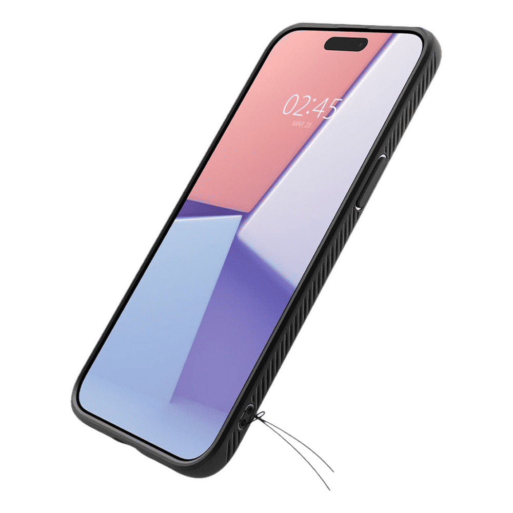 spigen Liquid Air TPU Back Cover for Apple iPhone 15 Pro (Supports Wireless Charging, Matte Black)_16