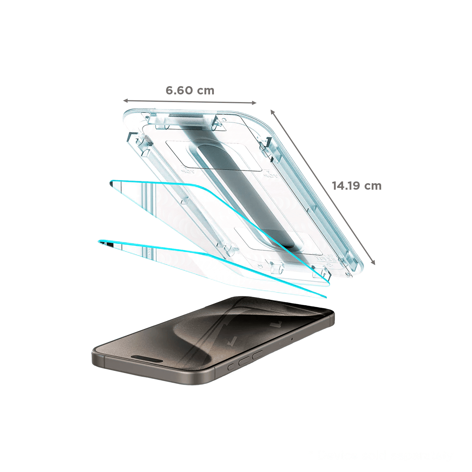 spigen GLAS.tR EZ Fit Tempered Glass for Apple iPhone 15 Pro (Sensor Protected)_2