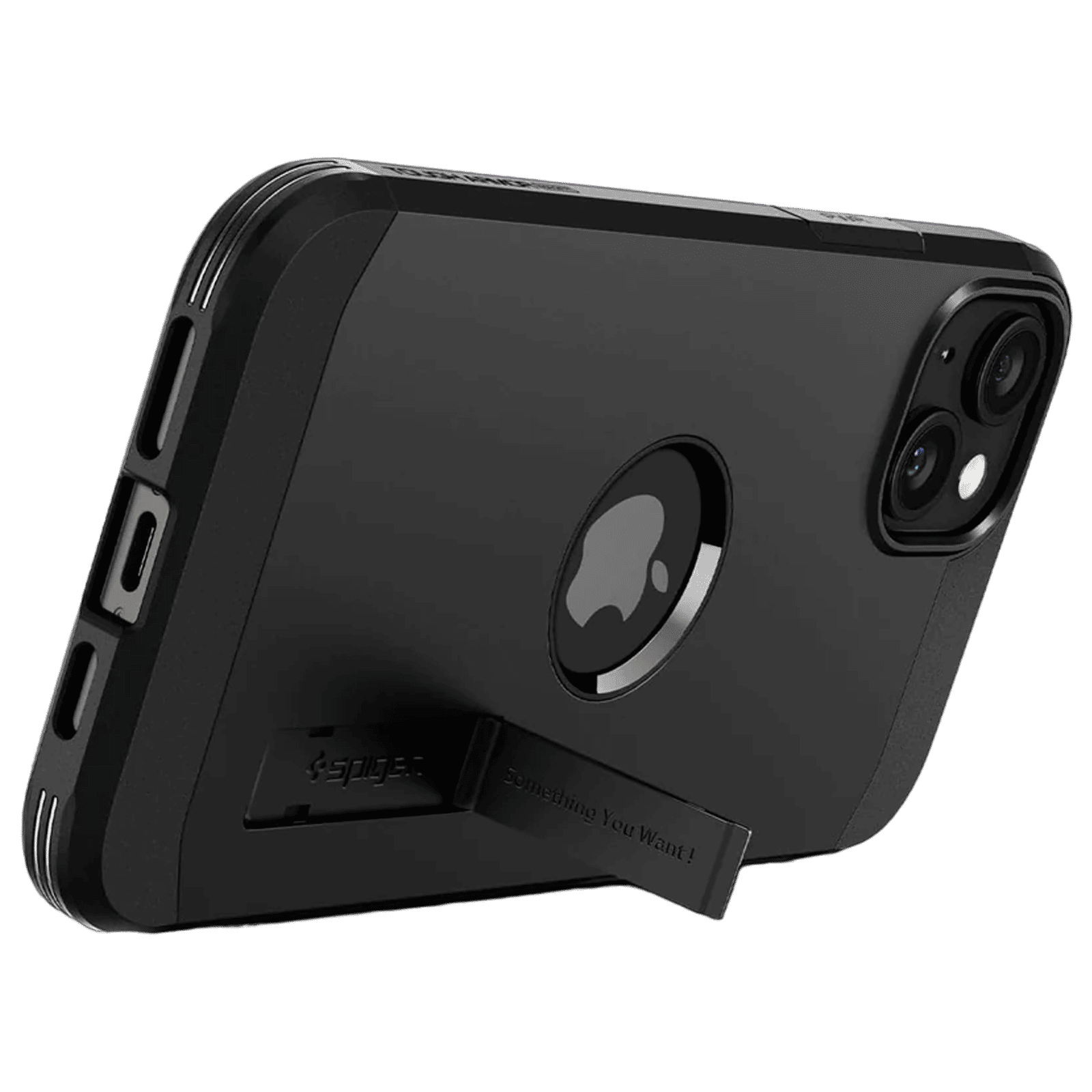 spigen Tough Armor MagFit TPU and PC Back Cover for iPhone 15 (Military Grade, Black)_4