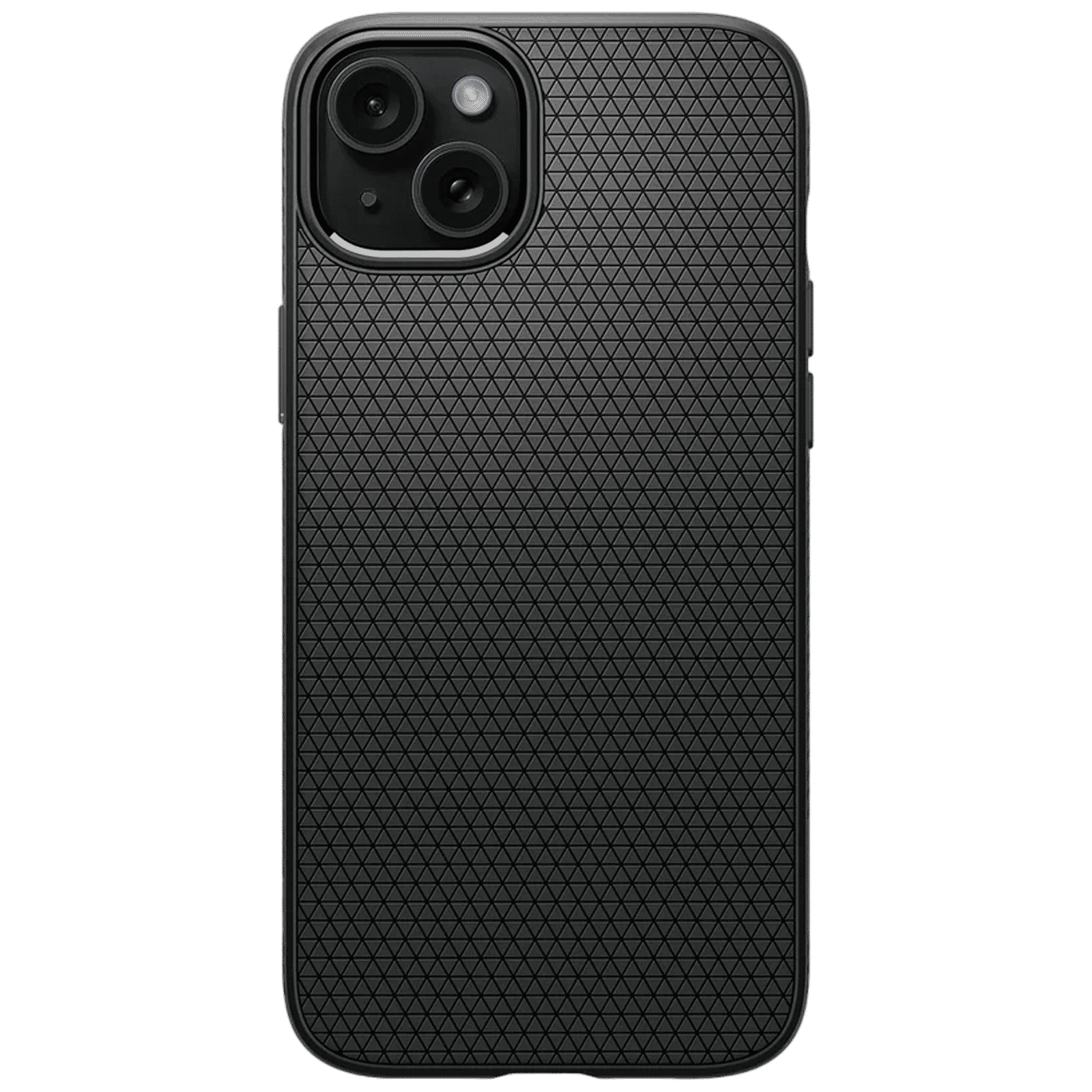 spigen Liquid Air Soft TPU Back Cover for iPhone 15 (Air Cushion Technology, Matte Black)_3