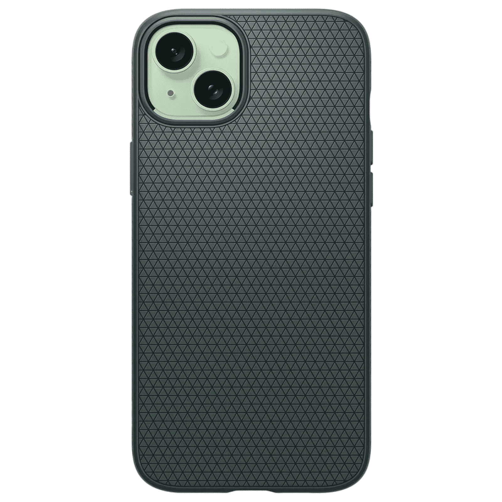 spigen Liquid Air TPU Soft Back Cover for iPhone 15 (Air Cushion Technology, Abyss Green)_3