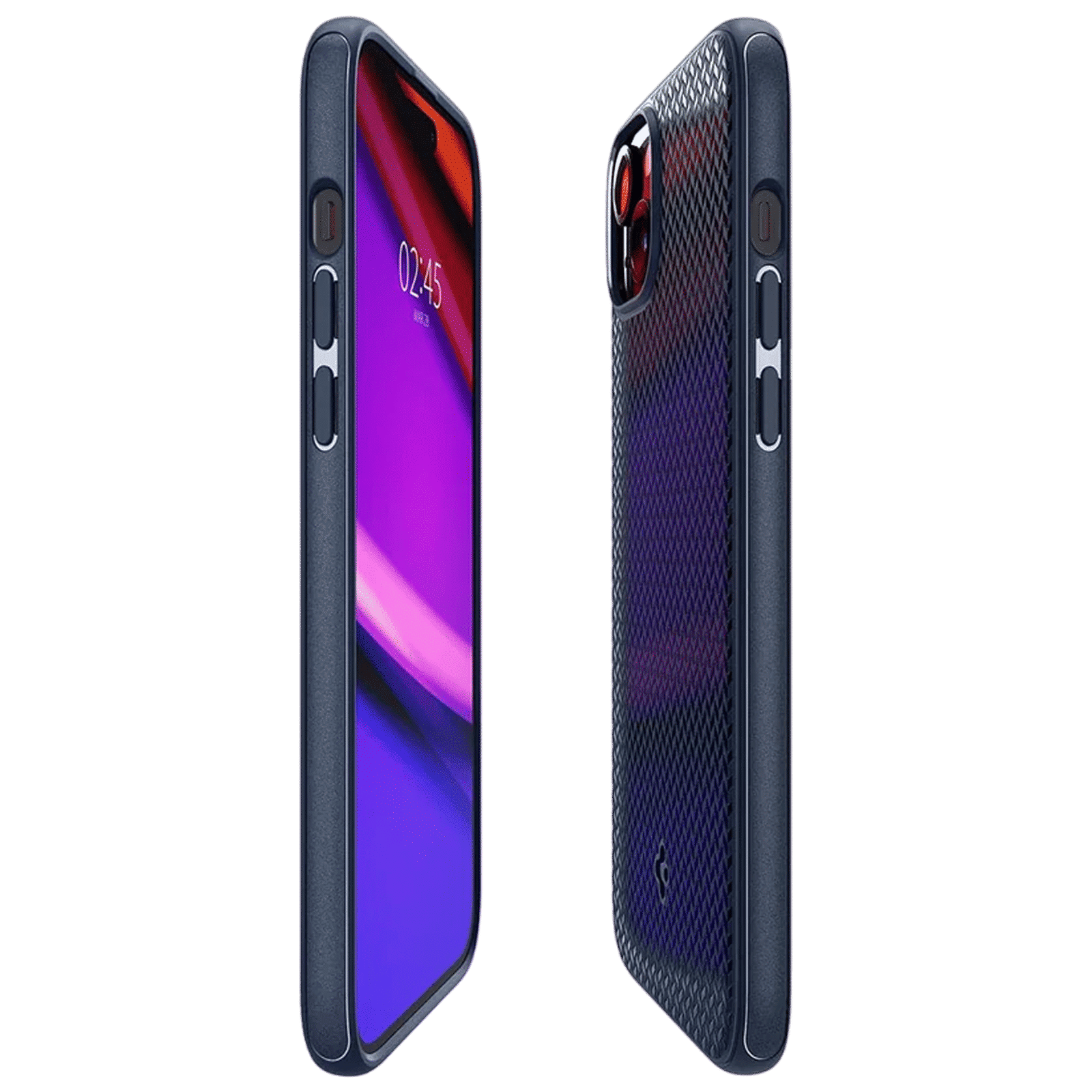 spigen Mag Armor MagFit TPU Back Cover for iPhone 15 (Air Cushion Technology, Navy Blue)_4