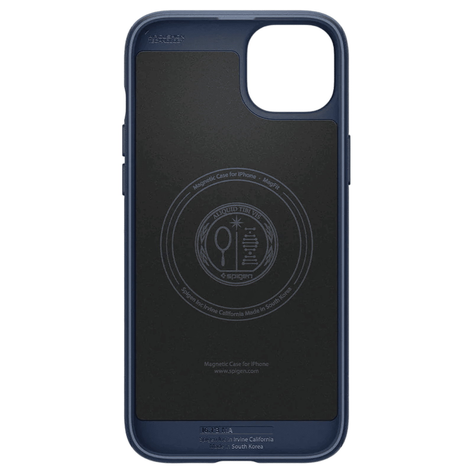 spigen Mag Armor MagFit TPU Back Cover for iPhone 15 (Air Cushion Technology, Navy Blue)_5