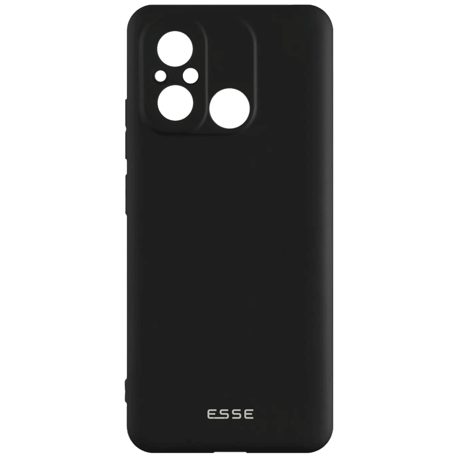 ESSE Soft Silicone Back Case for Redmi 12C (Optimal Protection, Black)_3