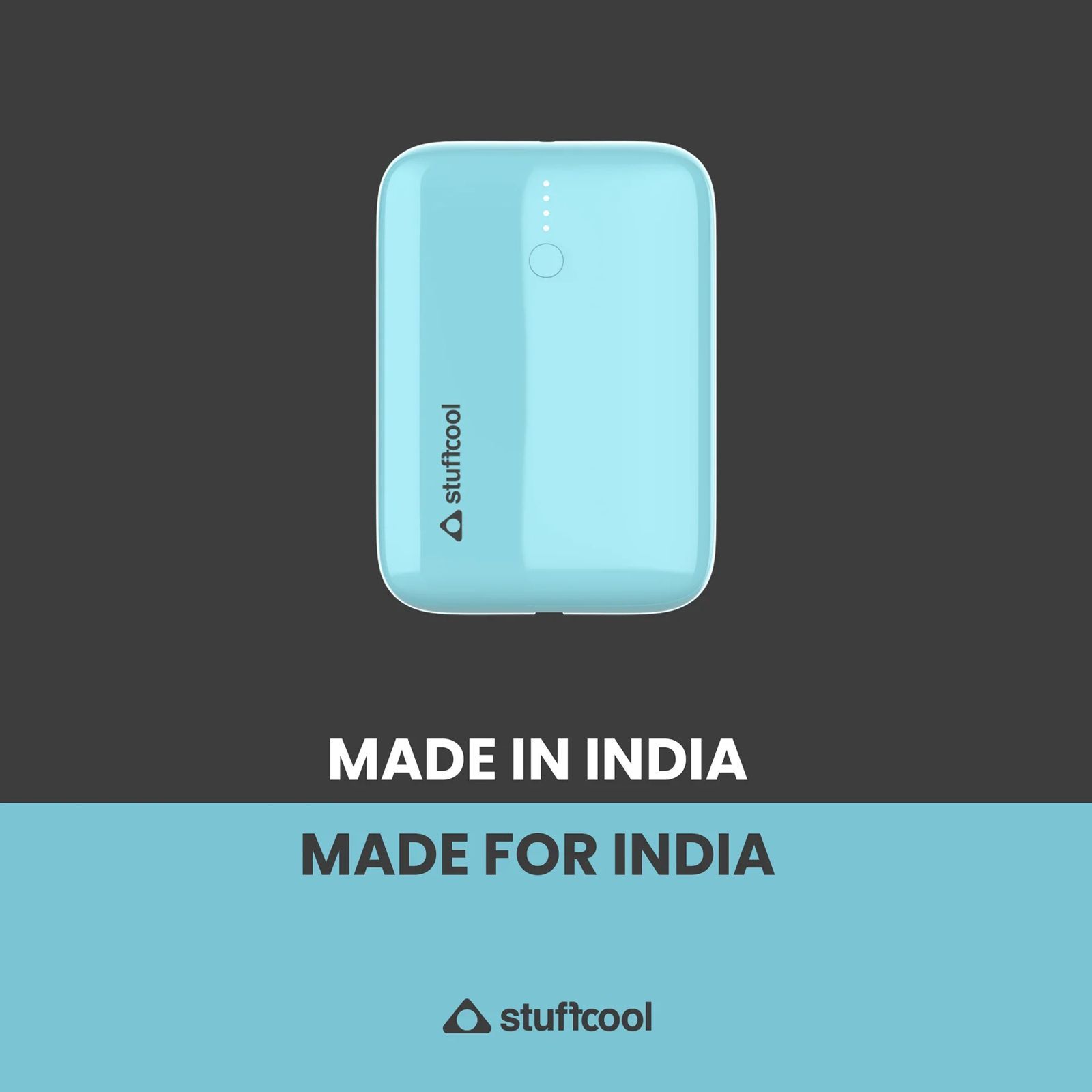 stuffcool Palm Smallest 10000 mAh 22.5W Fast Charging Power Bank (1 Type A and 1 Type C Ports, LED Indicator, Blue) stuffcool Palm Smallest 10000 mAh 22.5W Fast Charging Power Bank (1 Type A and 1 Type C Ports, LED Indicator, Blue)_6