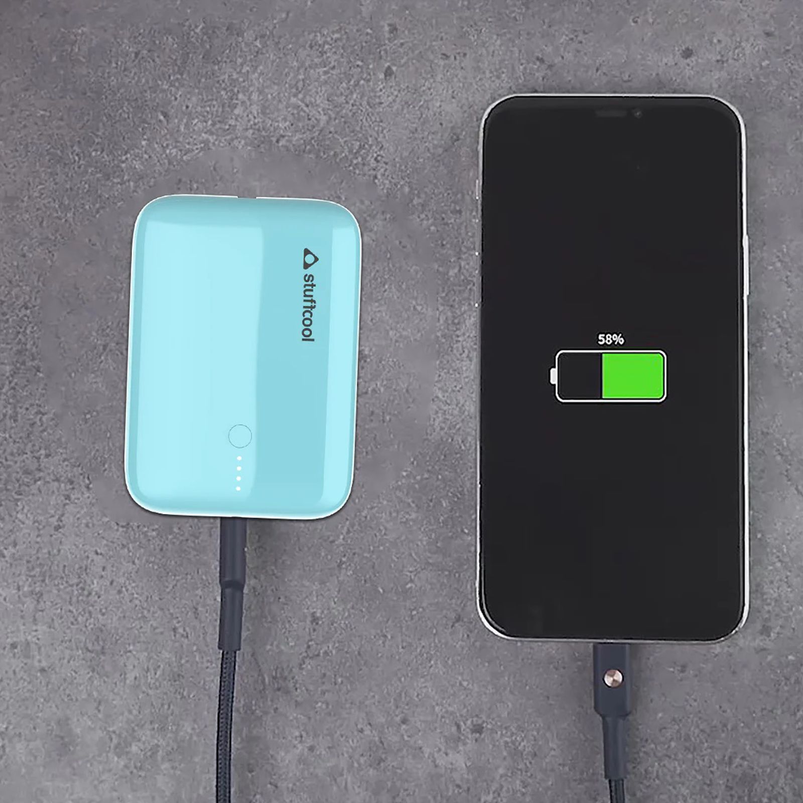 stuffcool Palm Smallest 10000 mAh 22.5W Fast Charging Power Bank (1 Type A and 1 Type C Ports, LED Indicator, Blue) stuffcool Palm Smallest 10000 mAh 22.5W Fast Charging Power Bank (1 Type A and 1 Type C Ports, LED Indicator, Blue)_7