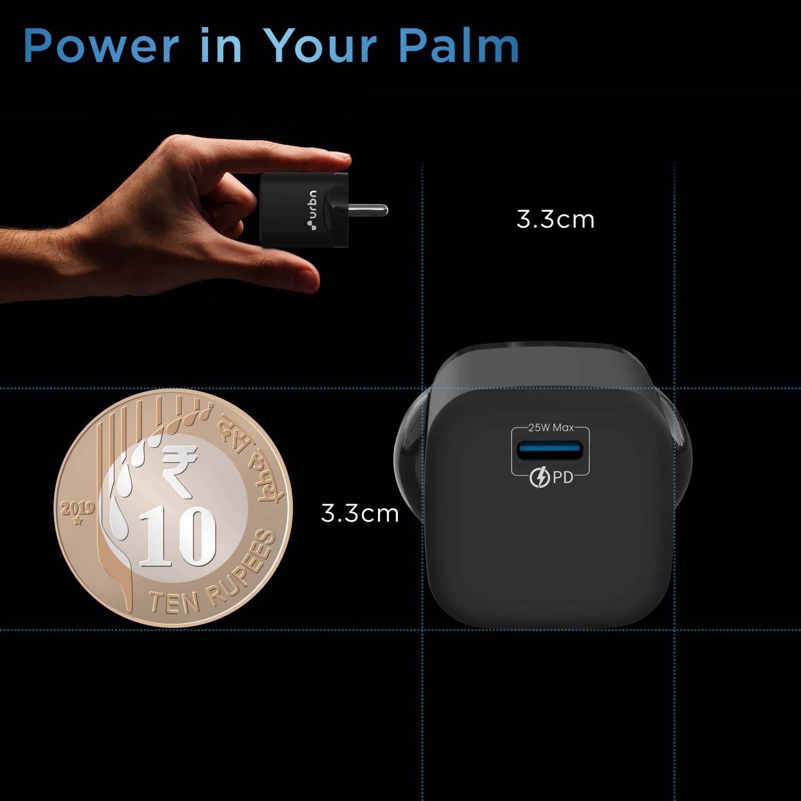 urbn GaN Pro 25W Type C Fast Charger (Adapter Only, GaN Technology, Black) urbn GaN Pro 25W Type C Fast Charger (Adapter Only, GaN Technology, Black)_12