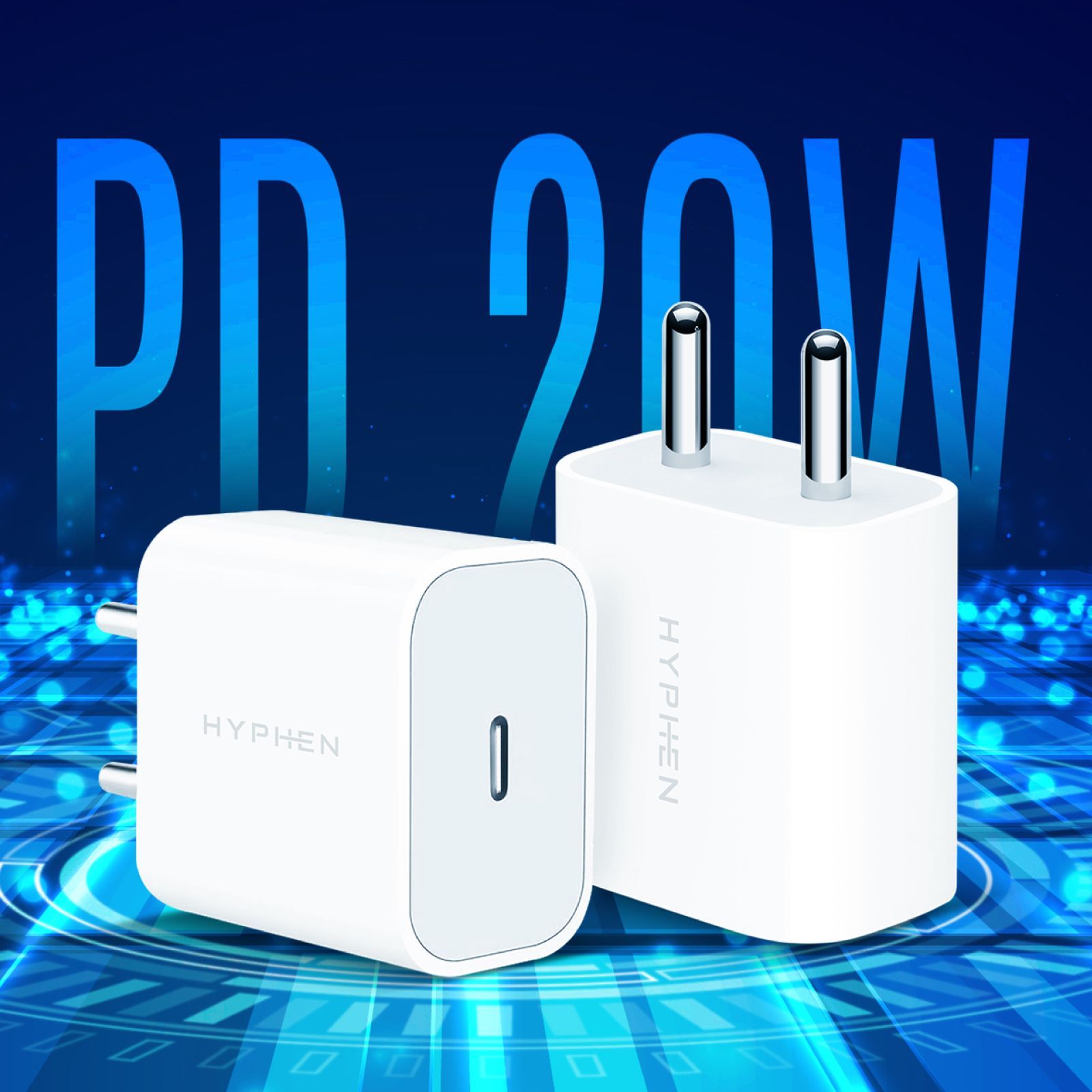 HYPHEN EOBoost 20W Type C Fast Charger (Adapter Only, Advanced PD Technology, White)_7