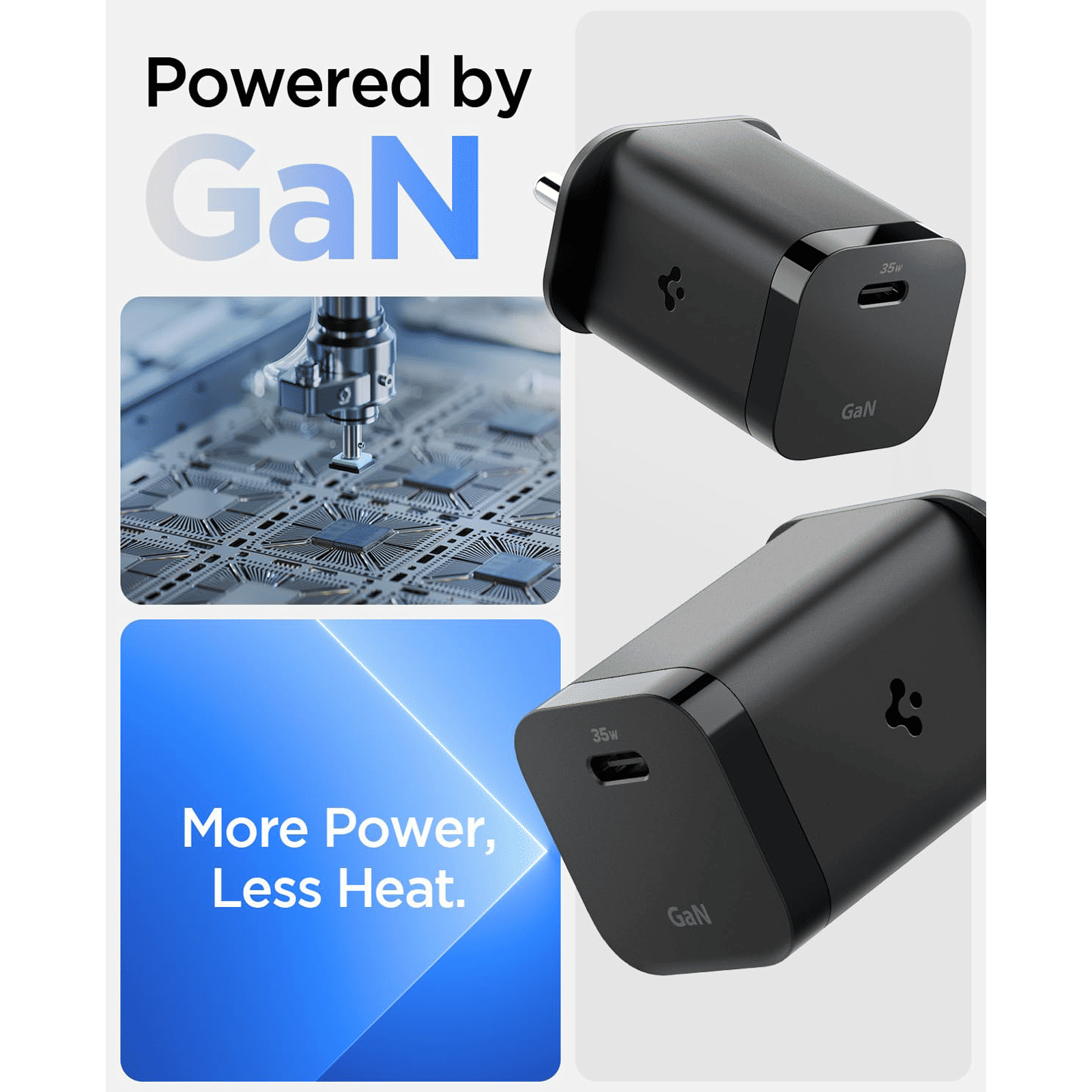 spigen PE2213 35W Type C Fast Charger (Adapter Only, Gan Technology, Black)_7