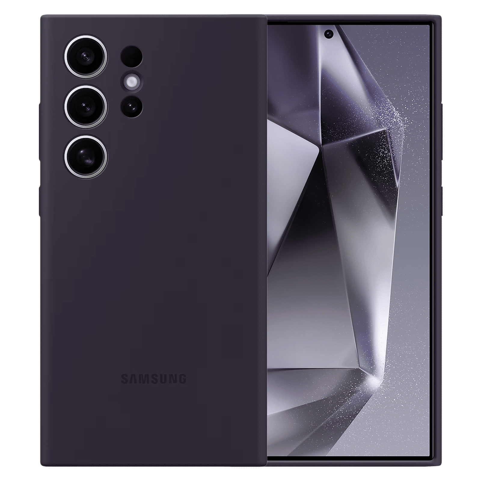 SAMSUNG Silicone Back Case for SAMSUNG Galaxy S24 Ultra (Silky-smooth Touch, Dark Violet)_1