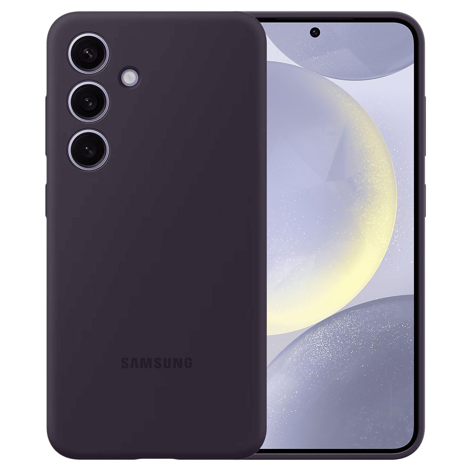 SAMSUNG Silicone Back Case for SAMSUNG Galaxy S24 (Silky-smooth Touch, Dark Violet)_1