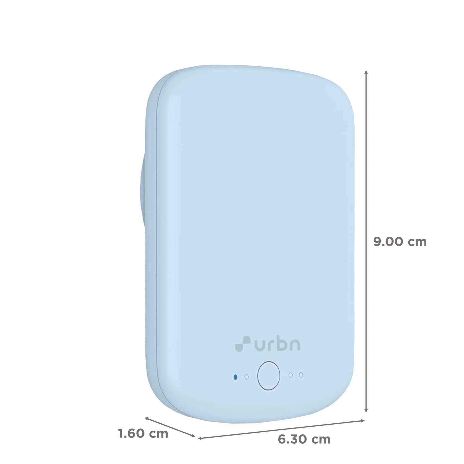 urbn Compact MagTag 5000 mAh 15W Fast Charging Power Bank (1 Type C Port, Magsafe Compatible, Light Blue)_2