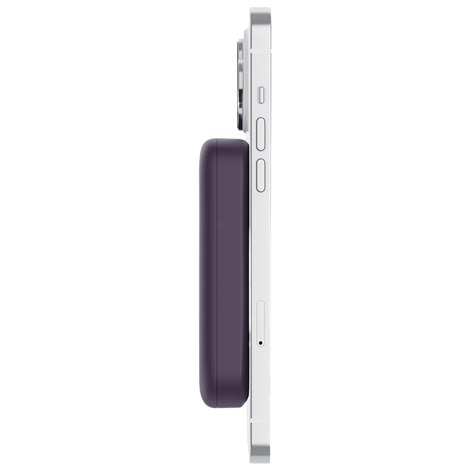 urbn Compact MagTag 5000 mAh 15W Fast Charging Power Bank (1 Type C & 2 Type A Ports, Magsafe Compatible, Purple)_5