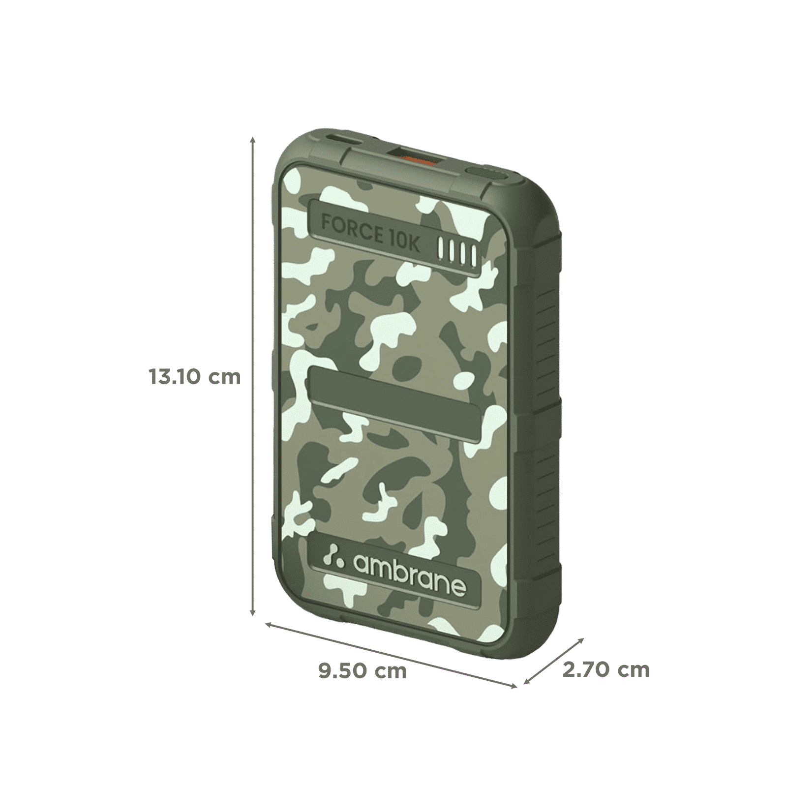 ambrane Force 10000 mAh 22.5W Fast Charging Power Bank (1 Type C & 1 Type A Ports, Multi-Layers of Chipset Protection, Green)_2