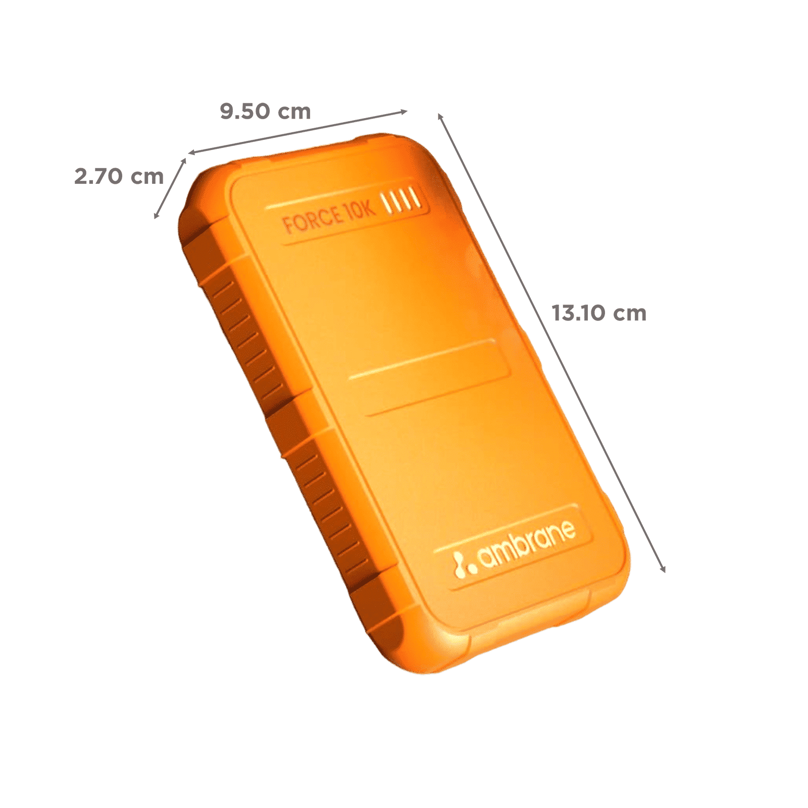 ambrane Force 10000 mAh 22.5W Fast Charging Power Bank (1 Type C & 1 Type A Ports, Multi-Layers of Chipset Protection, Orange)_2