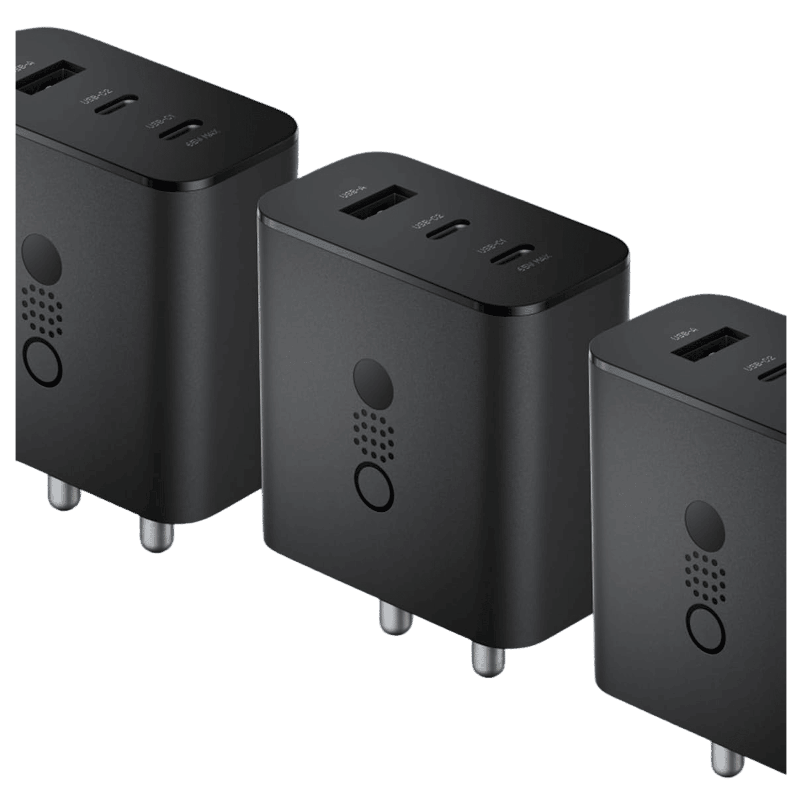 Nothing C332 65W Type A and Type C 3-Port Fast Charger (Adapter Only, GaN Technology, Dark Grey)_8