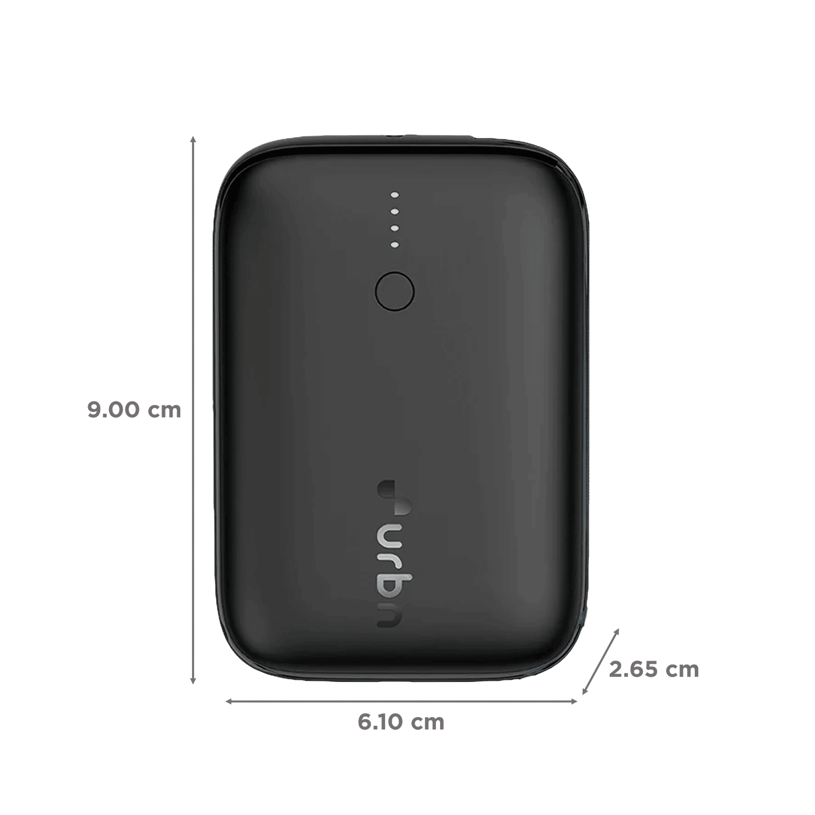 urbn Nano Link 10000 mAh 22.5W Fast Charging Power Bank (1 Type A & 2 Type C Ports, 12 Layers Circuit Protection, Black)_2