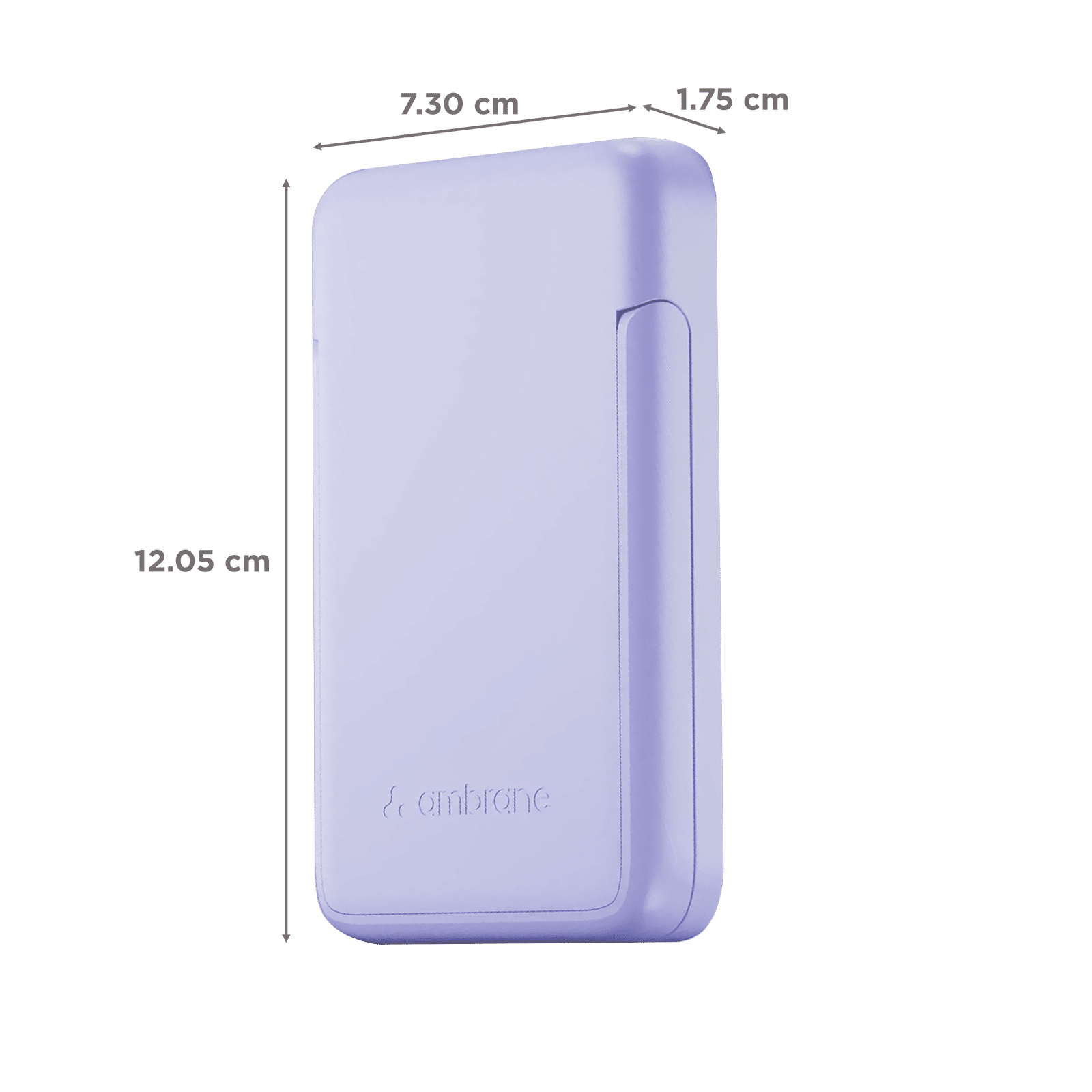 ambrane AeroSync PB 10 10000 mAh 15W Fast Charging Power Bank (1 Type A and 1 Type C Ports, Wireless Charging, Purple)_2