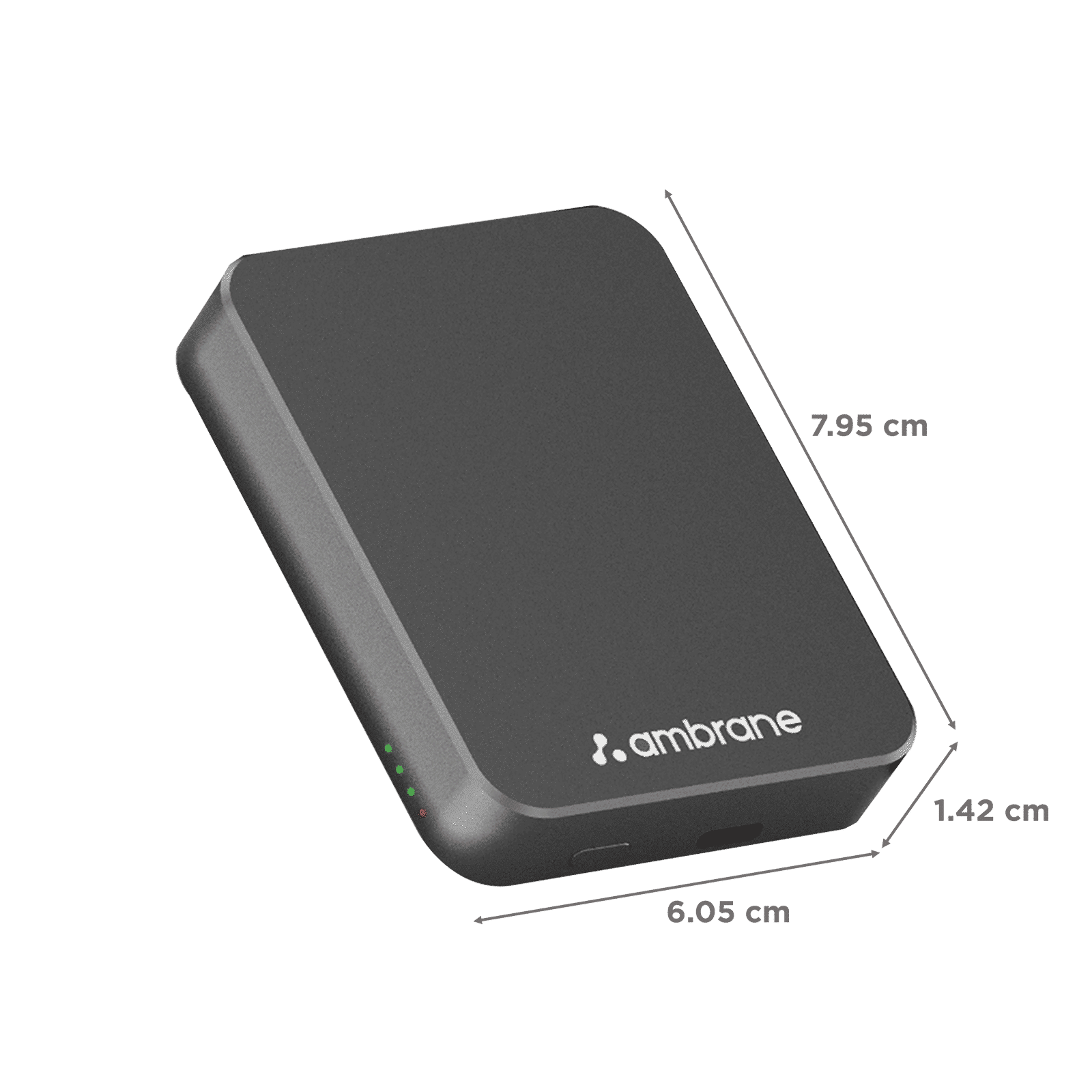 ambrane Aerosync PB 5 5000 mAh 20W Fast Charging Power Bank (1 Type C Port, Premium Metal Casing, Magsafe Compatibility, Black)_2