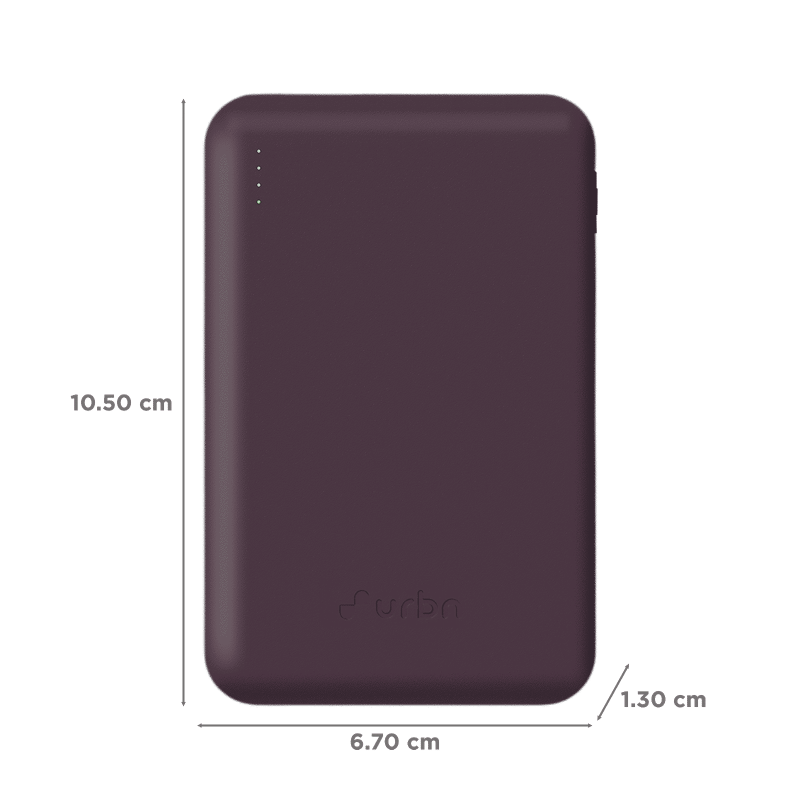 urbn Nano Slim 10000 mAh 22.5W Fast Charging Power Bank (2 Type C & 1 Type A Ports, 12 Layers Circuit Protection, Purple)_2