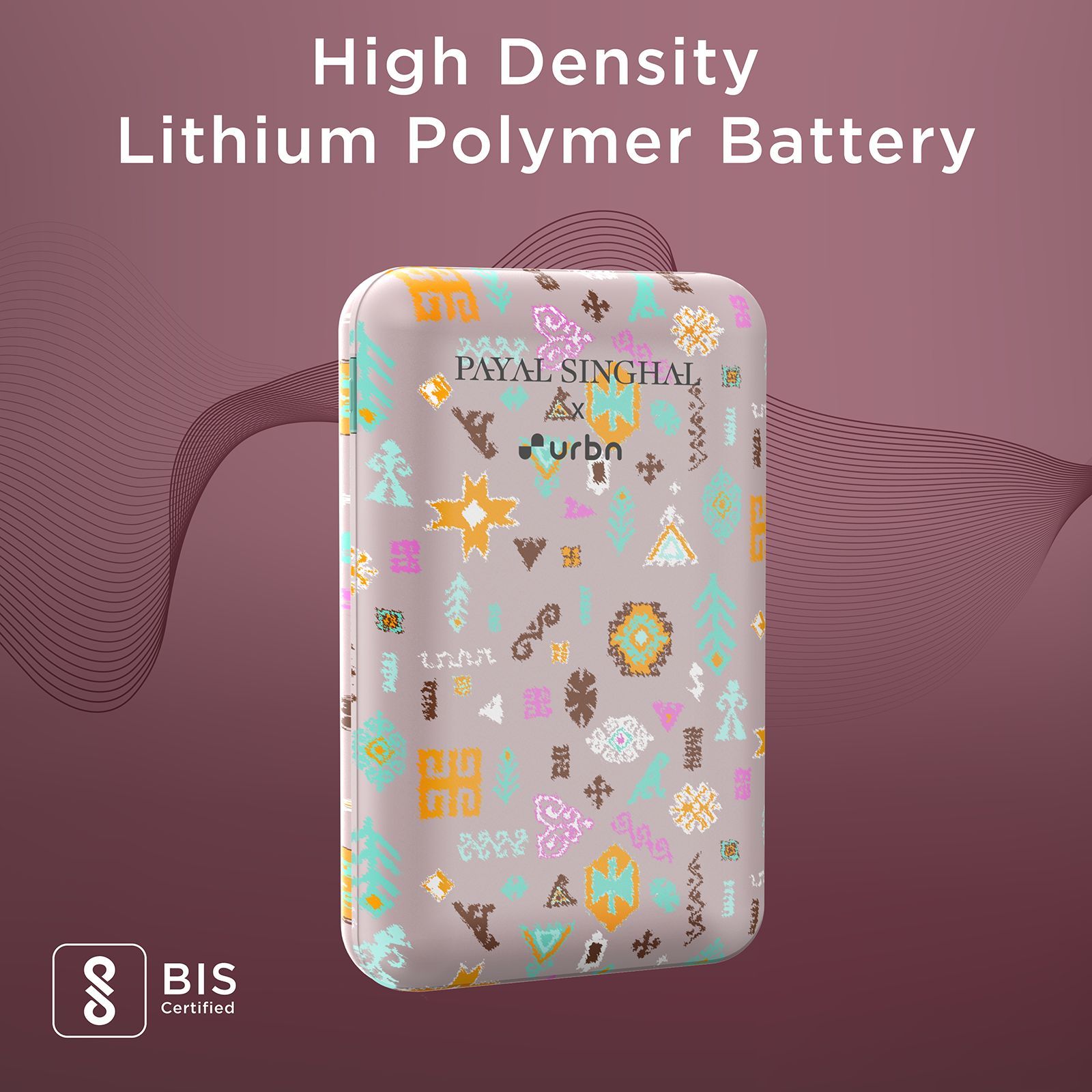 urbn Nano Slim Payal Singhal Edition 20000 mAh 22.5W Fast Charging Power Bank (1 Type A & 2 Type C Ports, 12 Layer Circuit Protection, PS Pink)_10