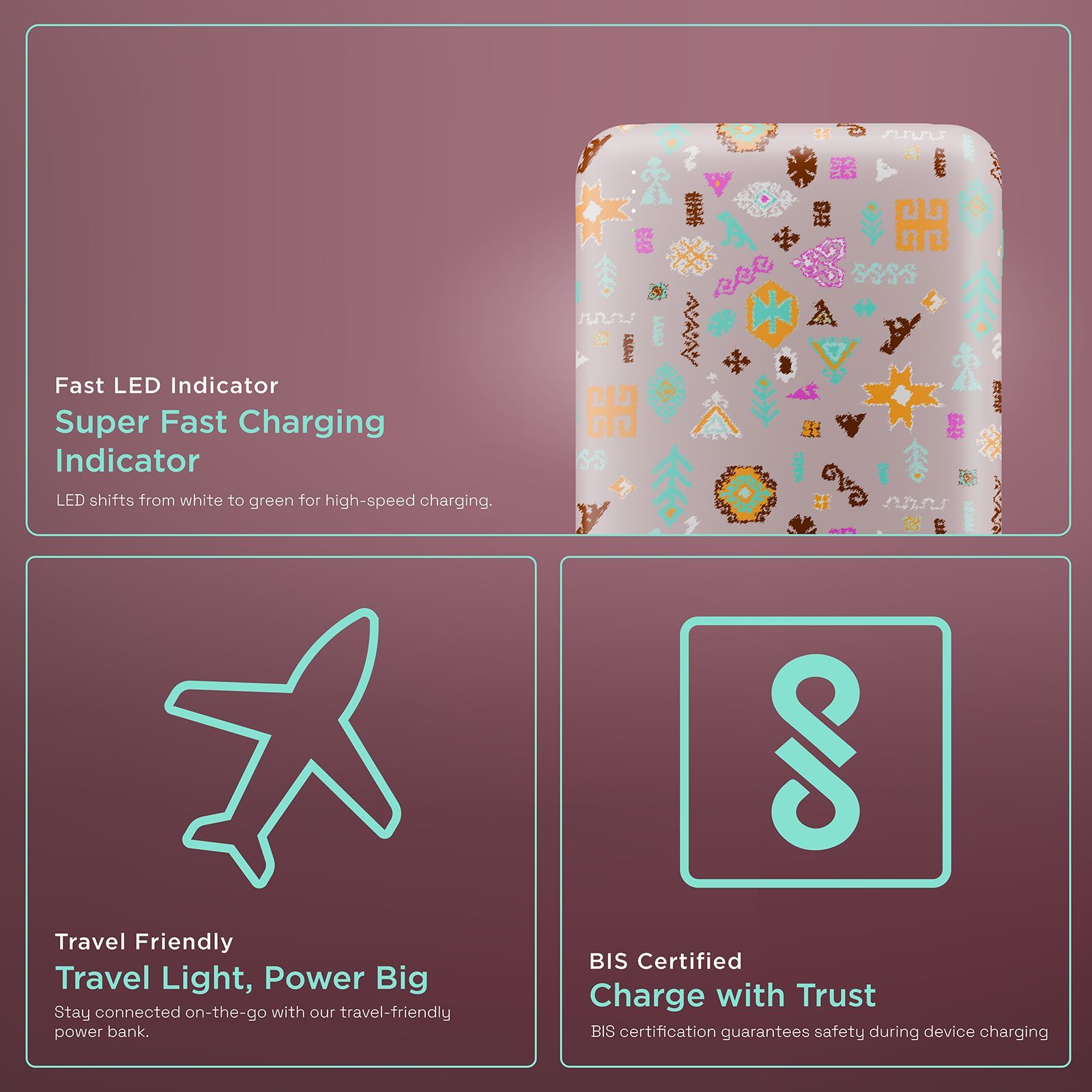 urbn Nano Slim Payal Singhal Edition 20000 mAh 22.5W Fast Charging Power Bank (1 Type A & 2 Type C Ports, 12 Layer Circuit Protection, PS Pink)_12