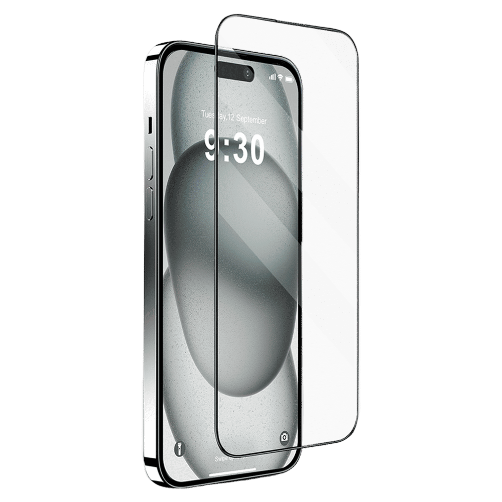 GRIPP Matte Tempered Glass for Apple iPhone 15 (3D Rounded Edges)_1