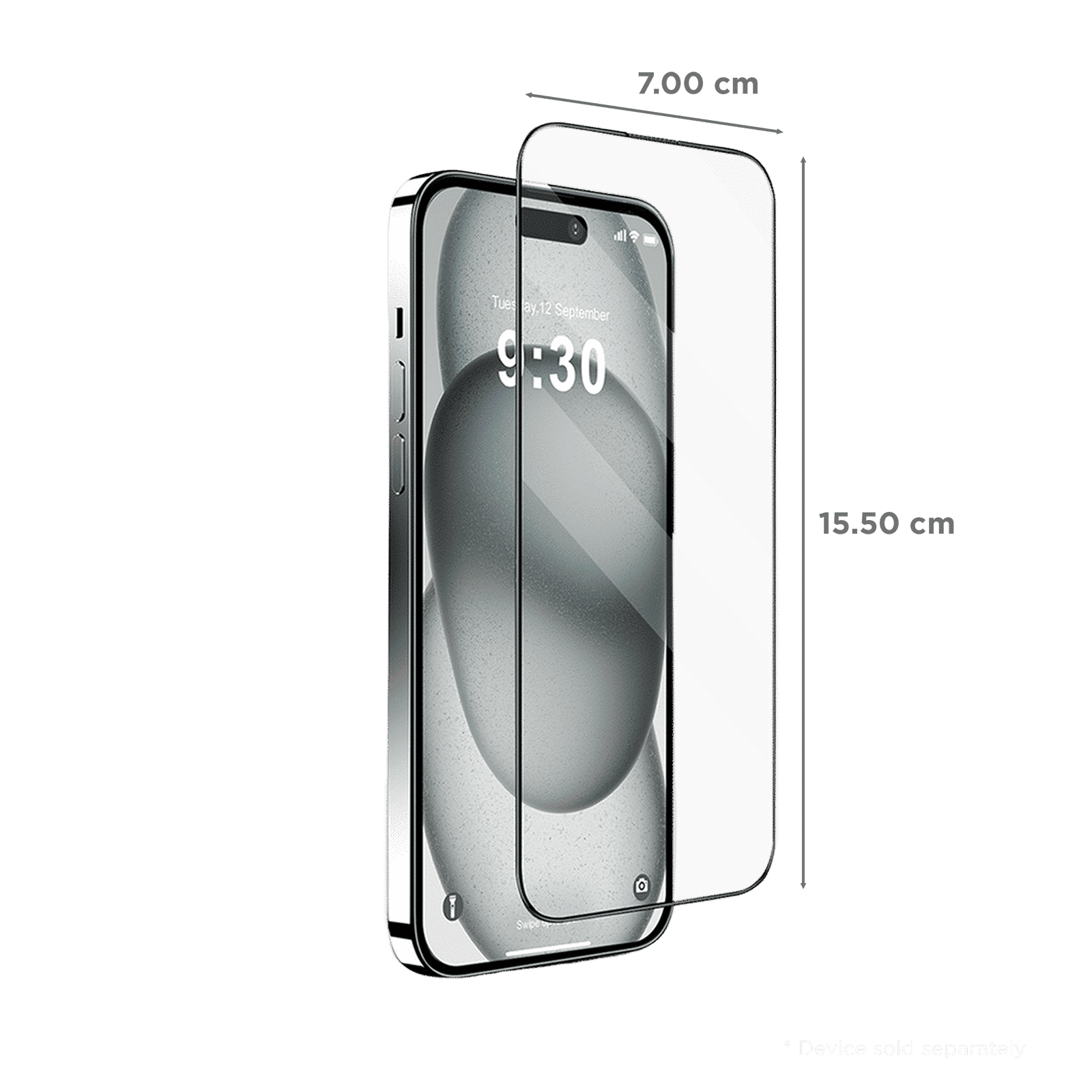 GRIPP Matte Tempered Glass for Apple iPhone 15 (3D Rounded Edges)_2