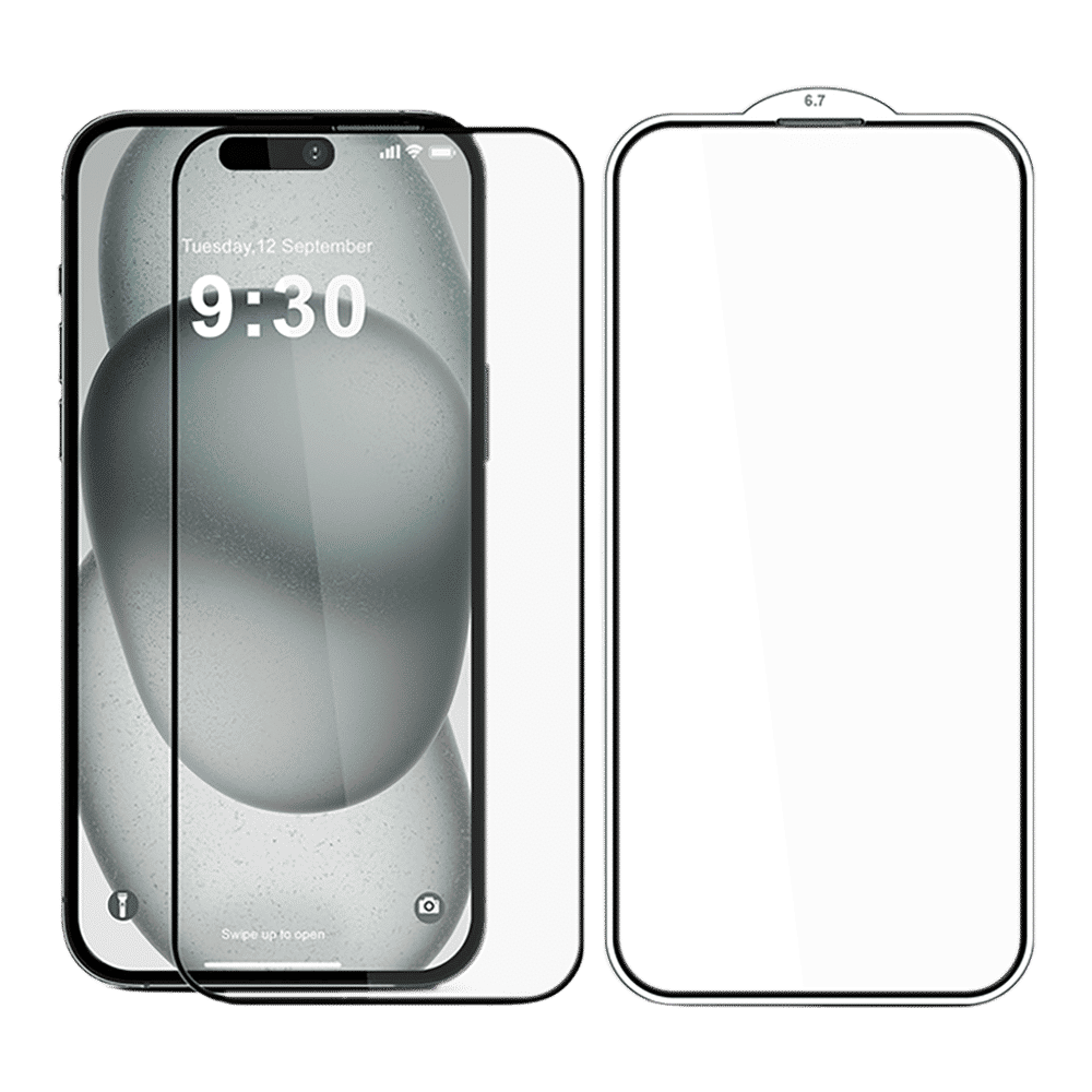 GRIPP Matte Tempered Glass for Apple iPhone 15 (3D Rounded Edges)_4