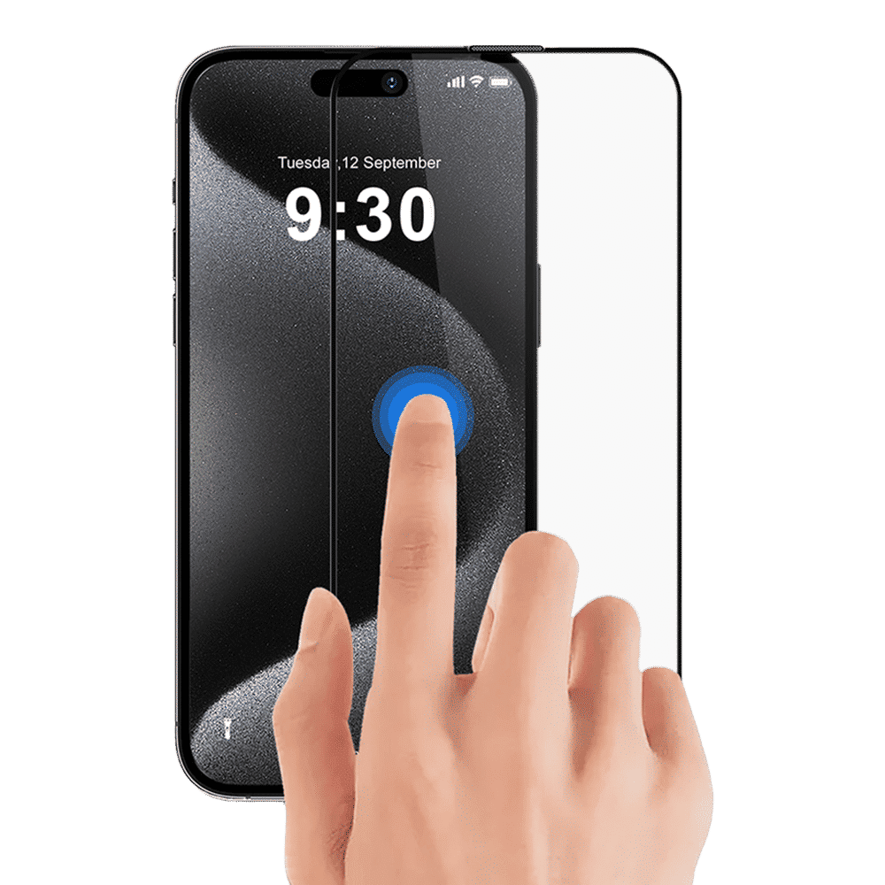 GRIPP Matte Tempered Glass for Apple iPhone 15 Pro (3D Rounded Edges)_5