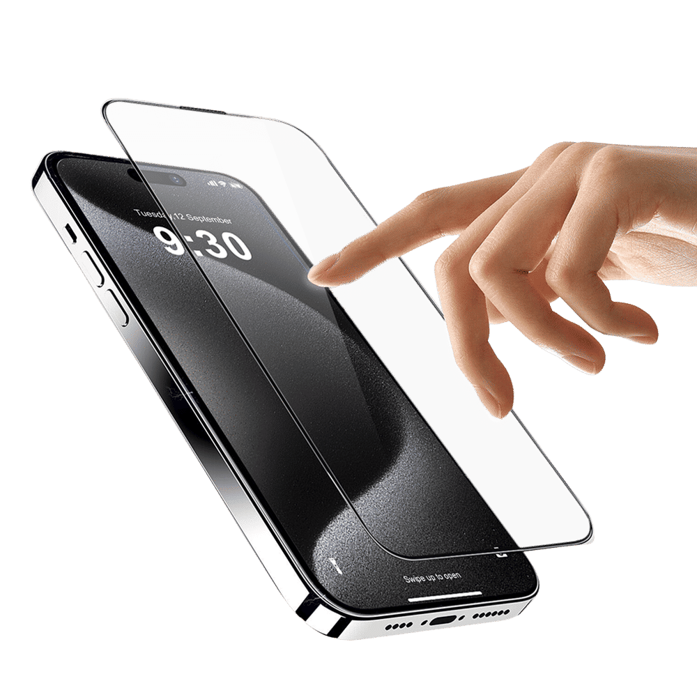 GRIPP Matte Tempered Glass for Apple iPhone 15 Pro (3D Rounded Edges)_6