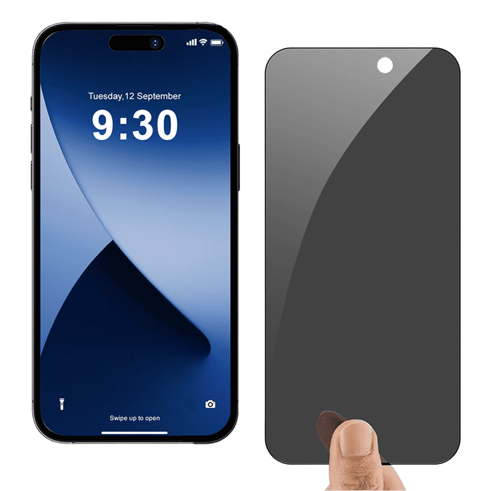 GRIPP Privacy Matte Tempered Glass for Apple iPhone 15 (9H Hardness Scratch Resistant)_6