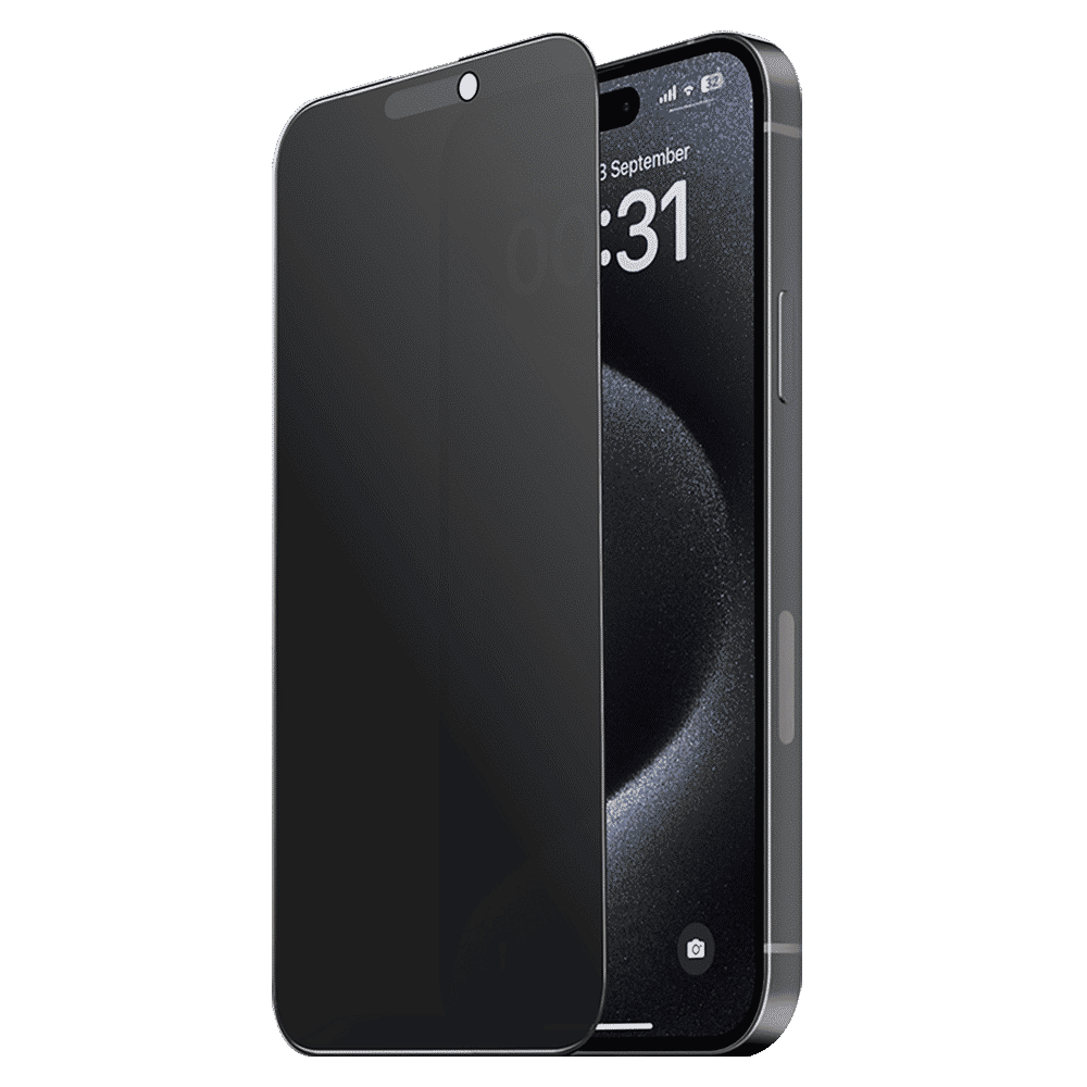 GRIPP Privacy Matte Tempered Glass for Apple iPhone 15 Pro Max (9H Hardness Scratch Resistant)_1