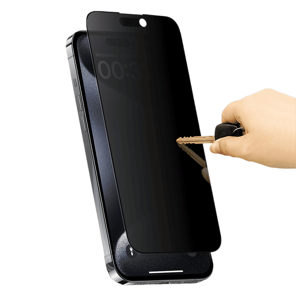 GRIPP Privacy Matte Tempered Glass for Apple iPhone 15 Pro Max (9H Hardness Scratch Resistant)_5