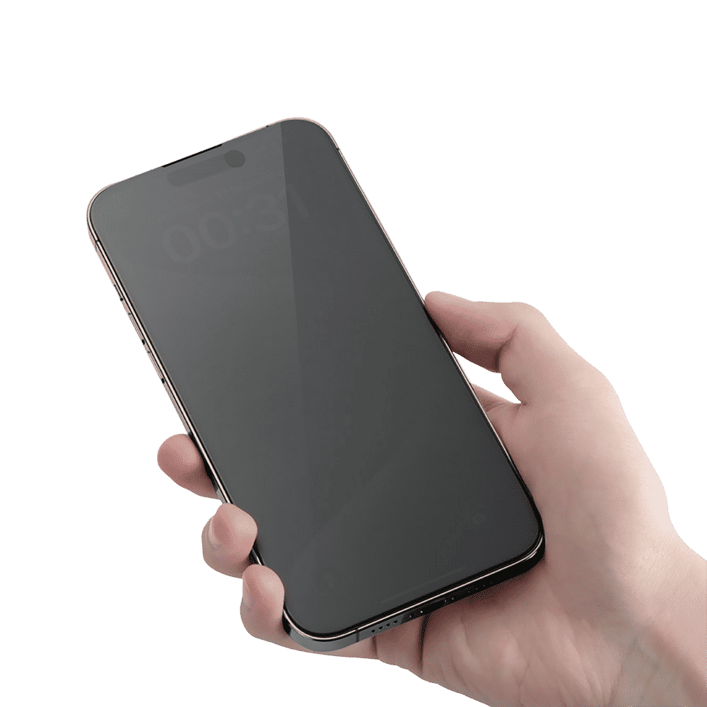 GRIPP Privacy Matte Tempered Glass for Apple iPhone 15 Pro Max (9H Hardness Scratch Resistant)_6