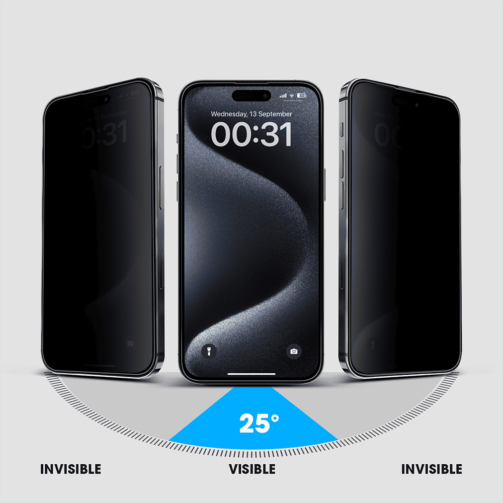 GRIPP Privacy Matte Tempered Glass for Apple iPhone 15 Pro Max (9H Hardness Scratch Resistant)_7