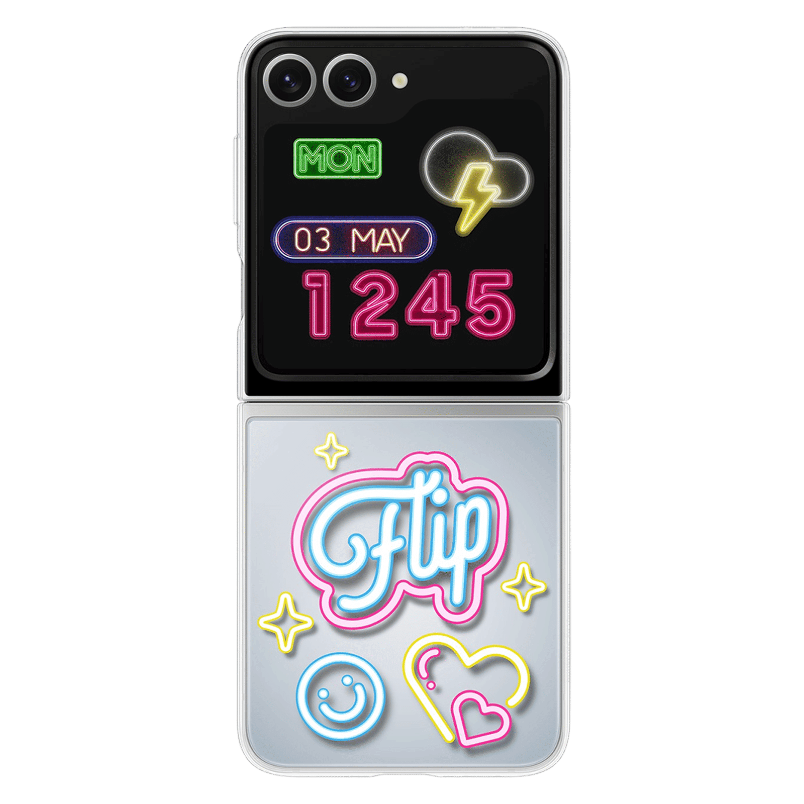 SAMSUNG TPU Back Cover for SAMSUNG Galaxy Z Flip7 FE, Flip6 (Flipsuit, Gray)_1