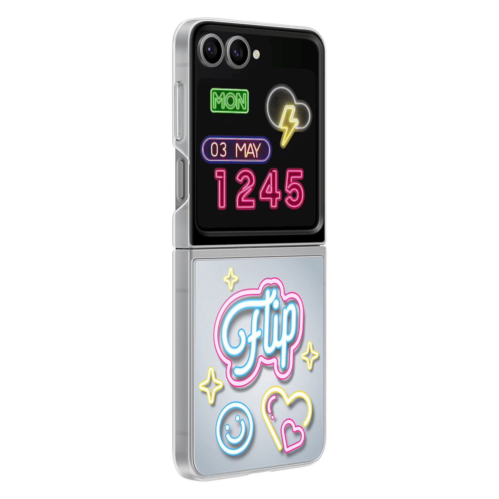 SAMSUNG TPU Back Cover for SAMSUNG Galaxy Z Flip7 FE, Flip6 (Flipsuit, Gray)_3