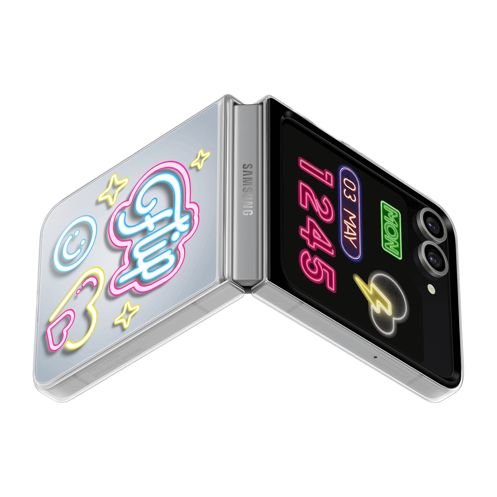 SAMSUNG TPU Back Cover for SAMSUNG Galaxy Z Flip7 FE, Flip6 (Flipsuit, Gray)_4