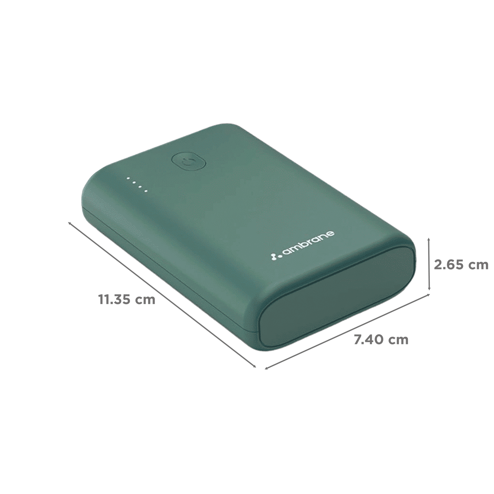 ambrane PowerLit 45 15000 mAh 45W Fast Charging Power Bank (1 Type A & 2 Type C Ports, Advanced Chipset Protection, Green)_2